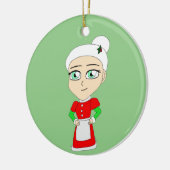 Chibi mrs. claus Keramik Ornament (Links)