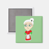 chibi mrs. claus magnet (Vorderseite/Rückseite)
