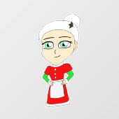 Chibi mrs fensteraufkleber (Blatt)