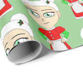 Chibi mrs geschenkpapier (Rolleneckpunkt)