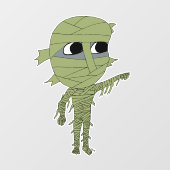 Chibi-Mumie Fensteraufkleber (Blatt)