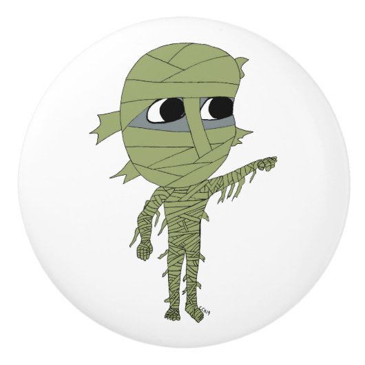 Chibi-Mumie Keramikknauf (Vorderseite)