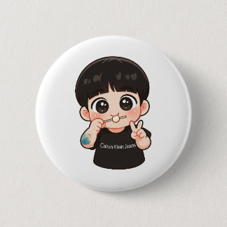 Chibi Music Pin – Golden Era Inspired Badge Button