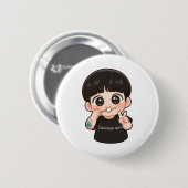 Chibi Music Pin – Golden Era Inspired Badge Button (Vorne & Hinten)