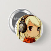 Chibi Musik-runder Knopf Button (Vorne & Hinten)