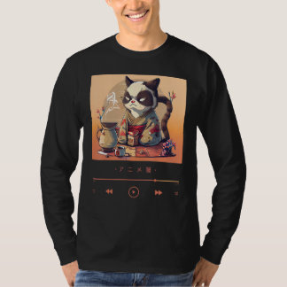 Chibi Neko in Traditional Kimono Attire T-Shirt