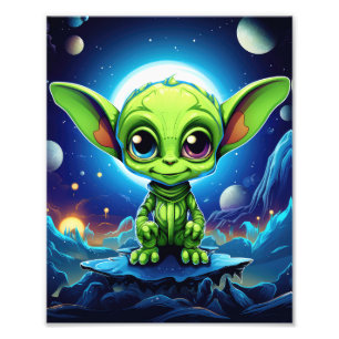Chibi Niedliche Alien Fotodruck