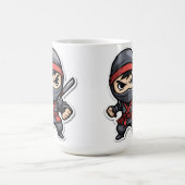 Chibi Ninja Warrior Cartoon - Kampfkünste von Fier Kaffeetasse (Mittel)