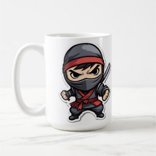 Chibi Ninja Warrior Cartoon - Kampfkünste von Fier Kaffeetasse