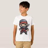 Chibi Ninja Warrior Cartoon - Kampfkünste von Fier T-Shirt (Vorne ganz)