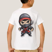 Chibi Ninja Warrior Cartoon - Kampfkünste von Fier T-Shirt (Rückseite)
