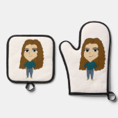 Chibi Ofenhandschuh & Topflappen-Set (Vorderseite)