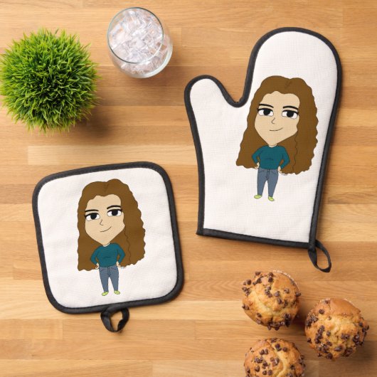 Chibi Ofenhandschuh & Topflappen-Set (Oben Unten)