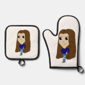 Chibi Ofenhandschuh & Topflappen-Set (Vorderseite)