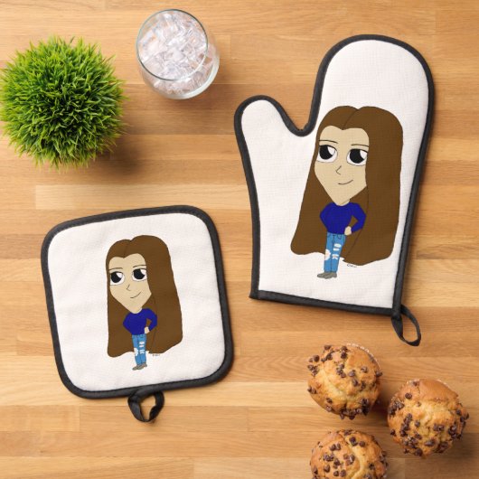 Chibi Ofenhandschuh & Topflappen-Set (Oben Unten)