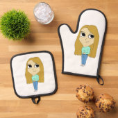 Chibi Ofenhandschuh & Topflappen-Set (Oben Unten)