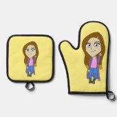 Chibi Ofenhandschuh & Topflappen-Set (Vorderseite)