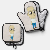 Chibi Ofenhandschuh & Topflappen-Set (Vorderseite/Rückseite)