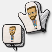 Chibi Ofenhandschuh & Topflappen-Set (Vorderseite/Rückseite)