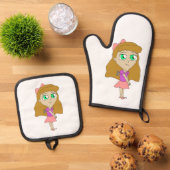 Chibi Ofenhandschuh & Topflappen-Set (Oben Unten)