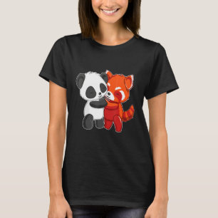 Chibi Panda Bear Hugs Red Panda Niedlich Kids T-Shirt