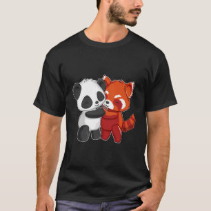 Chibi Panda Bear Hugs Red Panda Niedlich Kids T-Shirt