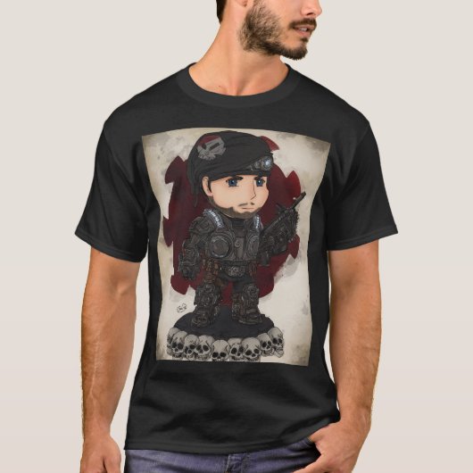 Chibi-Panzer-COG-Soldat T-Shirt (Vorderseite)