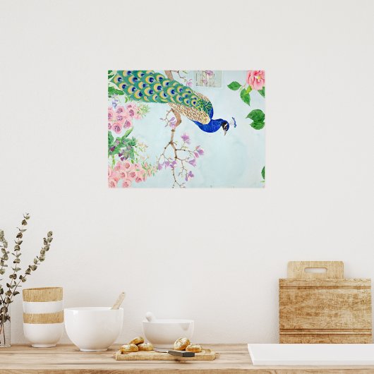 Chibi Peacock | Peacock Lover | Peacock Lover Art Poster (Küche)