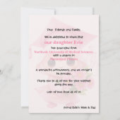 🎓Chibi Pink Feier Abschlussankündigung Einladung (Rückseite)