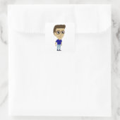 Chibi Quadratischer Aufkleber (Tasche)