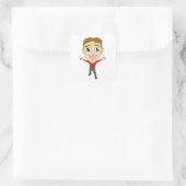 Chibi Quadratischer Aufkleber (Tasche)