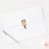 Chibi Quadratischer Aufkleber (Umschlag)