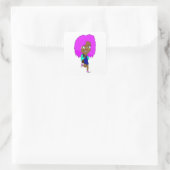 Chibi Quadratischer Aufkleber (Tasche)