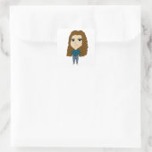 Chibi Quadratischer Aufkleber (Tasche)