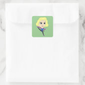 Chibi Quadratischer Aufkleber (Tasche)