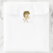 Chibi Quadratischer Aufkleber (Tasche)