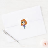 Chibi Quadratischer Aufkleber (Umschlag)