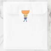 Chibi Quadratischer Aufkleber (Tasche)