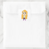 Chibi Quadratischer Aufkleber (Tasche)