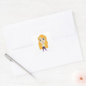 Chibi Quadratischer Aufkleber (Umschlag)