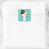 Chibi-Raucher-Aufkleber Quadratischer Aufkleber (Tasche)