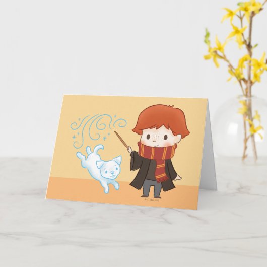 Chibi Ron Weasley Karte (Gelbe Blume)