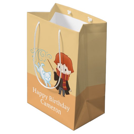 Chibi Ron Weasley Mittlere Geschenktüte (Rückseite Schrägansicht)