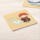 Chibi Ron Weasley Rechteckiger Pappuntersetzer (angewinkelt)