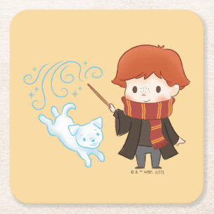 Chibi Ron Weasley Rechteckiger Pappuntersetzer