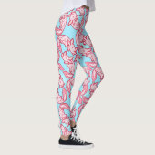 Chibi rosa Axolotlmuster Chido Leggings (Rechts)