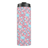 Chibi rosa Axolotlmuster Chido Thermosbecher (Vorderseite)