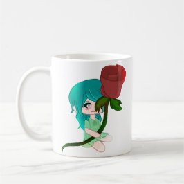 Chibi-Rose mit Rose Kaffeetasse