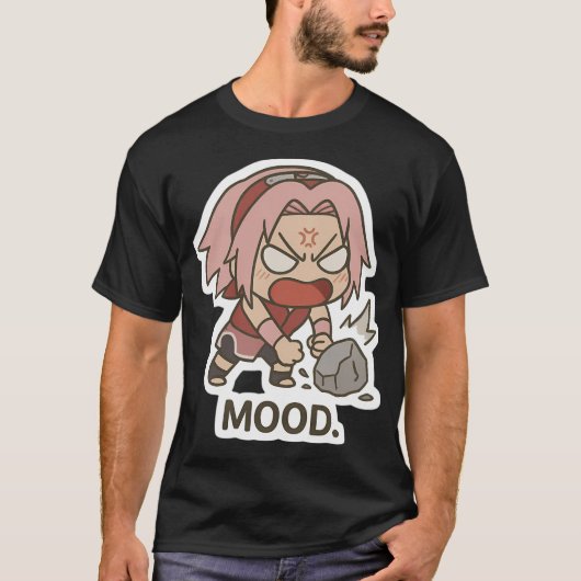 Chibi Sakura Angry Punch Pose (Innenmodus Sakura) T-Shirt (Vorderseite)