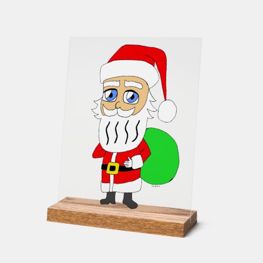 Chibi Santa Claus Acrylschild (Winkel)